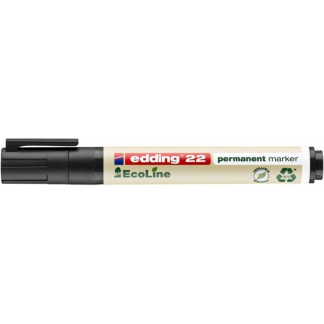 Marker permanentny e-22 EDDING ecoline, 1-5mm, czarny