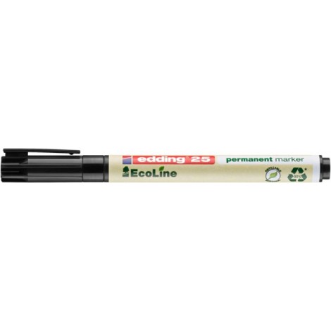 Marker permanentny e-25 EDDING ecoline, 1mm, czarny