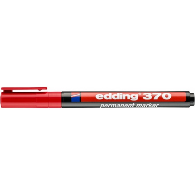 Marker permanentny e-370 EDDING, 1mm, czerwony