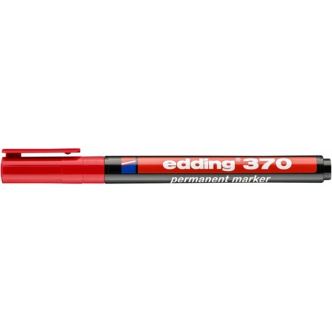 Marker permanentny e-370 EDDING, 1mm, czerwony