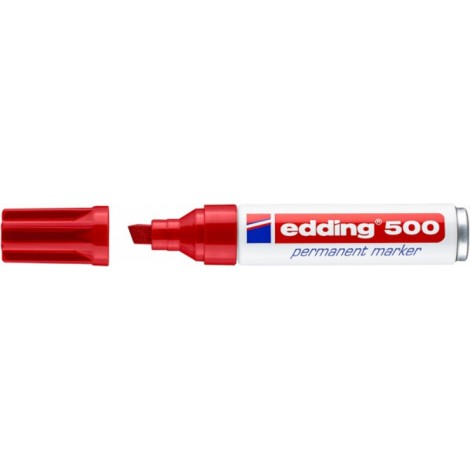 Marker permanentny e-500 EDDING, 2-7 mm, czerwony