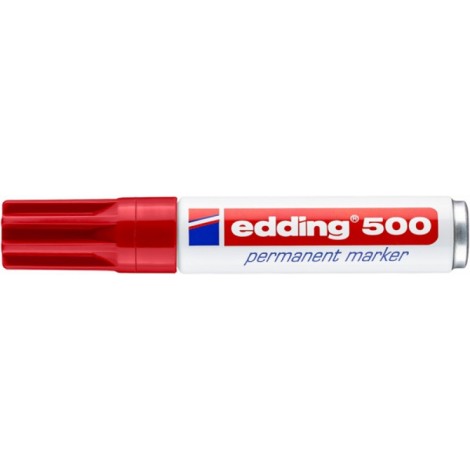 Marker permanentny e-500 EDDING, 2-7 mm, czerwony