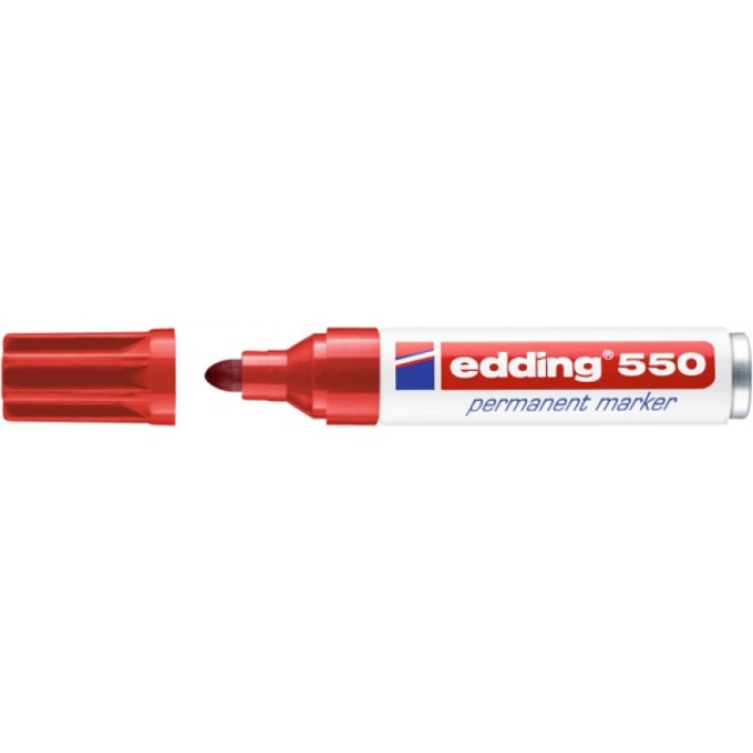 Marker permanentny e-550 EDDING, 3-4 mm, czerwony