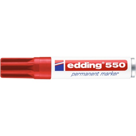 Marker permanentny e-550 EDDING, 3-4 mm, czerwony