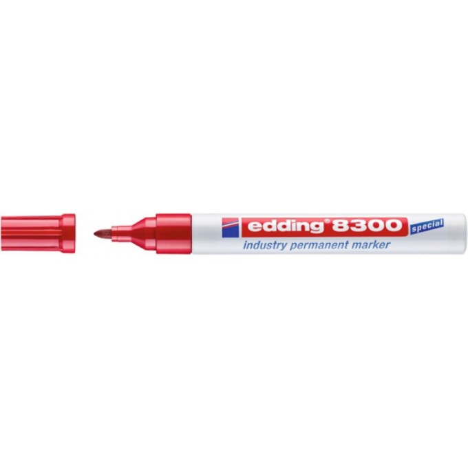 Marker permanentny przemysłowy e-8300 EDDING, 1,5-3mm, czerwony