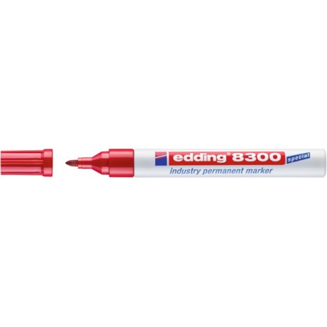 Marker permanentny przemysłowy e-8300 EDDING, 1,5-3mm, czerwony
