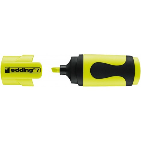 Mini zakreślacz e-7/10 S EDDING, 1-3mm, opak. 10 szt., neon żółty
