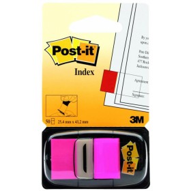 Zakładki indeksujące POST-IT® (680-21), PP, 25,4x43,2mm, 50 kart., jaskraworóżowe