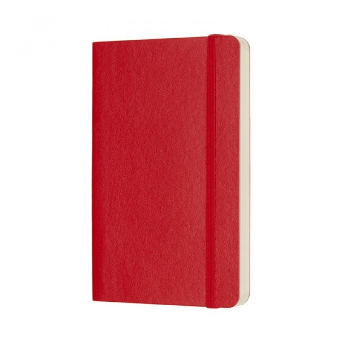 Notes MOLESKINE Classic P (9x14cm) w kropki, miękka oprawa, 192 strony, czerwony