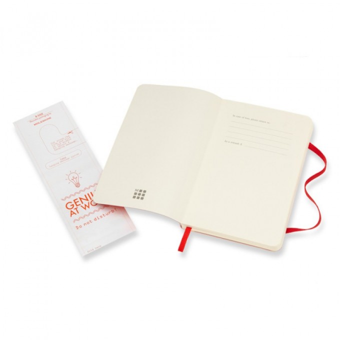 Notes MOLESKINE Classic P (9x14cm) w kropki, miękka oprawa, 192 strony, czerwony