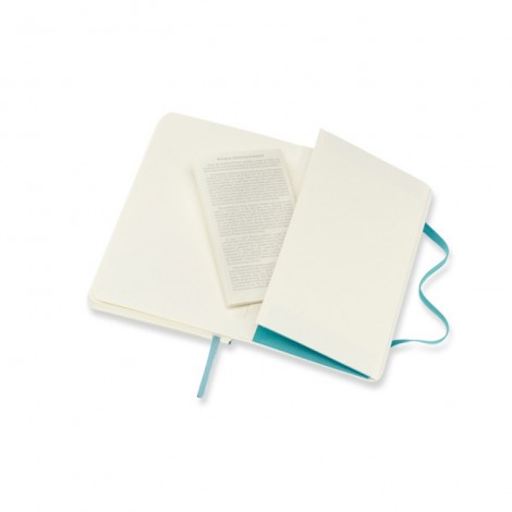 Notes MOLESKINE P (9x14 cm) w linie, miękka oprawa, reef blue, 192 strony, niebieski