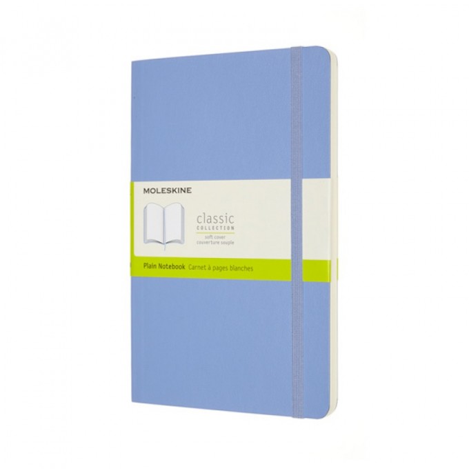Notes MOLESKINE Classic L (13x21 cm) gładki, miękka oprawa, hydrangea blue, 240 stron, niebieski