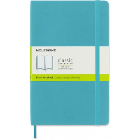 Notes MOLESKINE L (13x21 cm) gładki, miękka oprawa, reef blue, 192 strony, niebieski