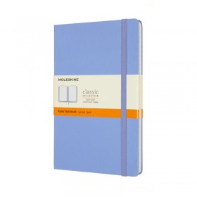 Notes MOLESKINE Classic L (13x21 cm) w linie, twarda oprawa, hydrangea blue, 240 stron, niebieski