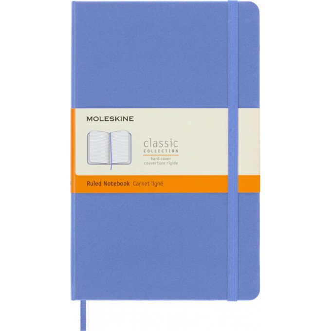 Notes MOLESKINE Classic L (13x21 cm) w linie, twarda oprawa, hydrangea blue, 240 stron, niebieski