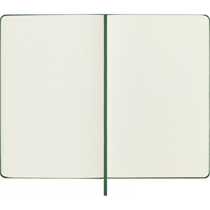 Notes MOLESKINE Classic L (13x21cm) w kropki, twarda oprawa, myrtle green, 240 stron, zielony