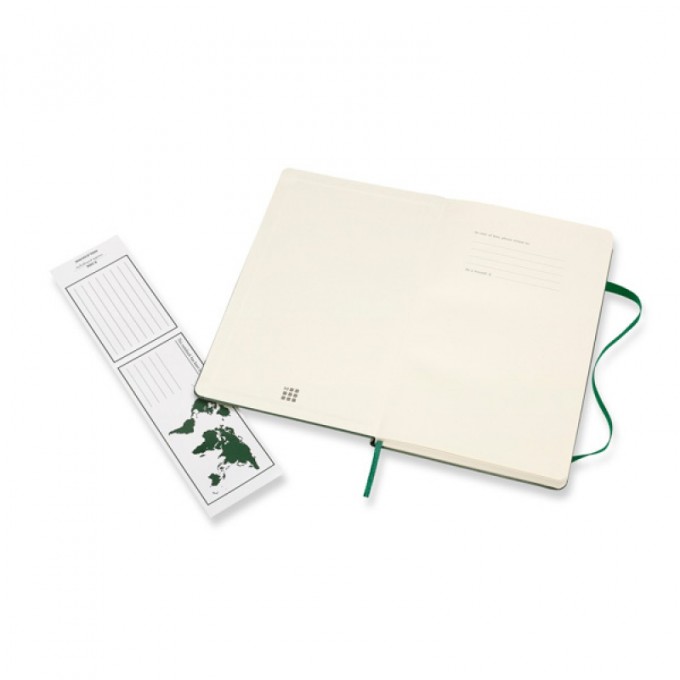 Notes MOLESKINE Classic L (13x21cm) w kropki, twarda oprawa, myrtle green, 240 stron, zielony