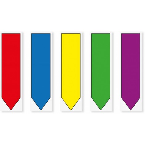 Zakładki indeksujące POST-IT® (684-ARR1), PP, 11,9x43,2mm, strzałka, 5x20 kart., mix kolorów