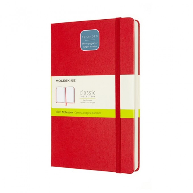 Notes MOLESKINE Classic L (13x21 cm) gładki, twarda oprawa, scarlet red, 400 stron, czerwony