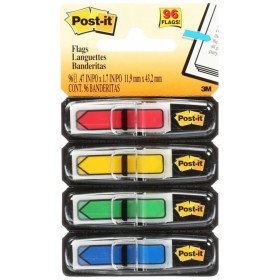 Zakładki indeksujące POST-IT® (684-ARR3), PP, 11,9x43,1mm, strzałka, 4x24 kart., mix kolorów