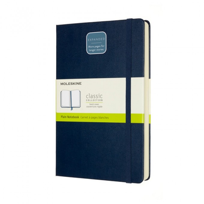 Notes MOLESKINE Classic L (13x21 cm) gładki, twarda oprawa, sapphire blue, 400 stron, niebieski