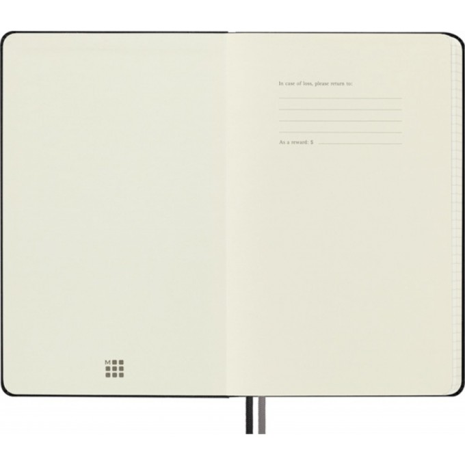 Notes MOLESKINE Classic L (13x21cm) w kratkę, twarda oprawa, 400 stron, czarny