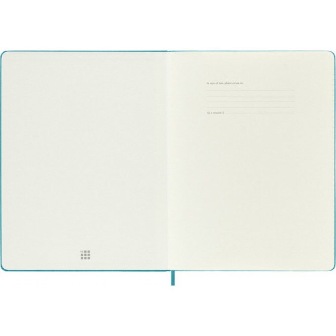 Notes MOLESKINE Classic XL (19x25 cm) w linie, twarda oprawa, reef blue, 192 strony, niebieski