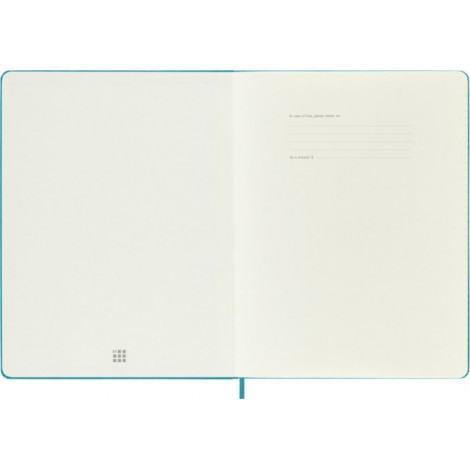 Notes MOLESKINE Classic XL (19x25 cm) w linie, twarda oprawa, reef blue, 192 strony, niebieski