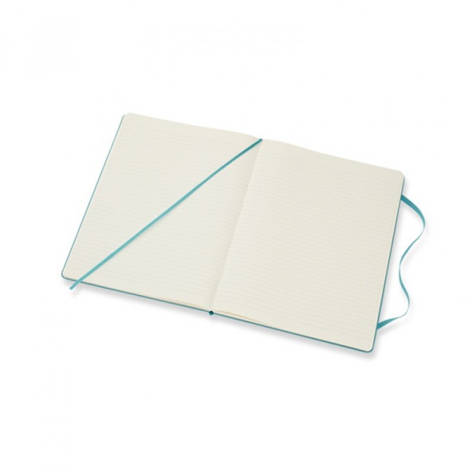 Notes MOLESKINE Classic XL (19x25 cm) w linie, twarda oprawa, reef blue, 192 strony, niebieski