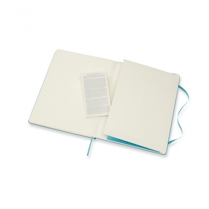 Notes MOLESKINE Classic XL (19x25 cm) w linie, twarda oprawa, reef blue, 192 strony, niebieski