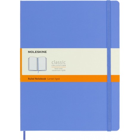 Notes MOLESKINE Classic XL (19x25 cm) w linie, twarda oprawa, hydrangea blue, 192 strony, niebieski