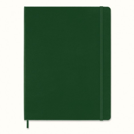 Notes MOLESKINE Classic XL (19x25cm) w kropki, twarda oprawa, myrtle green, 192 strony, zielony