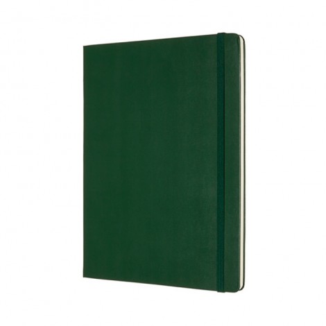 Notes MOLESKINE Classic XL (19x25cm) w kropki, twarda oprawa, myrtle green, 192 strony, zielony