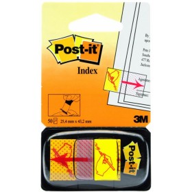 Zakładki indeksujące POST-IT® z nadrukiem „ręka+ołówek” (680-31), PP, 25,4x43,2mm, 50 kart.