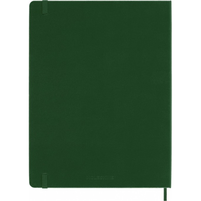 Notes MOLESKINE Classic XL (19x25cm) w kropki, twarda oprawa, myrtle green, 192 strony, zielony