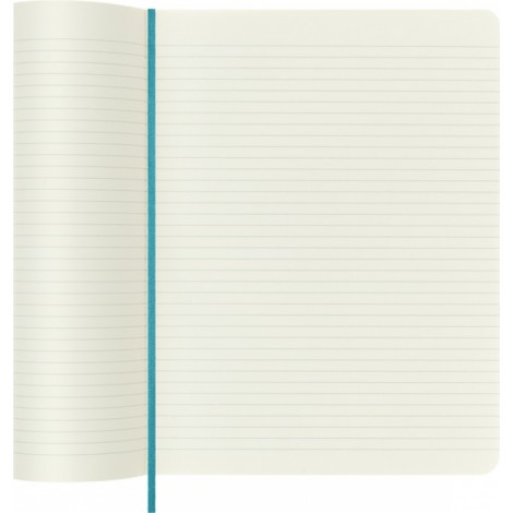 Notes MOLESKINE XL (19x25 cm) w linie, miękka oprawa, reef blue, 192 strony, niebieski
