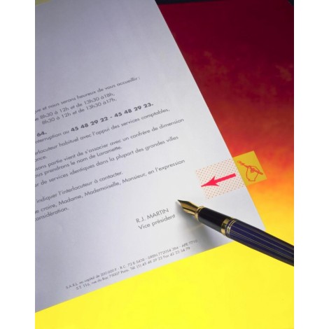 Zakładki indeksujące POST-IT® z nadrukiem „ręka+ołówek” (680-31), PP, 25,4x43,2mm, 50 kart.