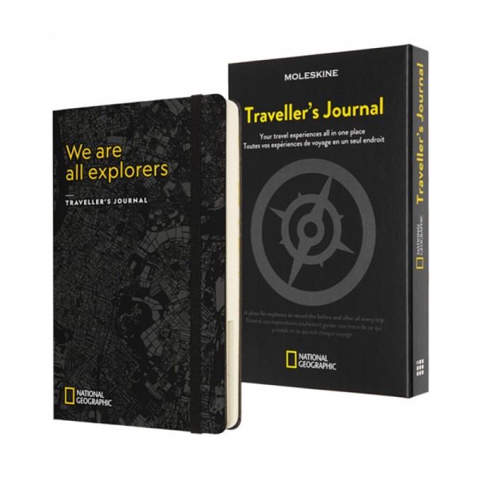 Notes MOLESKINE Passion Journal Travellers National Geographic, 400 stron, szary