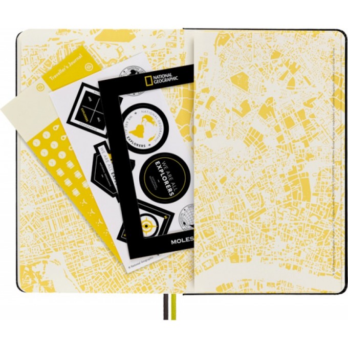 Notes MOLESKINE Passion Journal Travellers National Geographic, 400 stron, szary