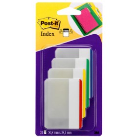 Zakładki indeksujące POST-IT® do archiwizacji (686-F1), PP, proste, 50,8x38,1mm, 4x6 kart., mix kolorów