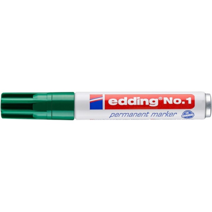 Marker permanentny no.1 EDDING, 1-5mm, zielony