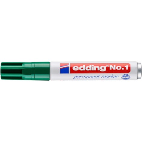 Marker permanentny no.1 EDDING, 1-5mm, zielony