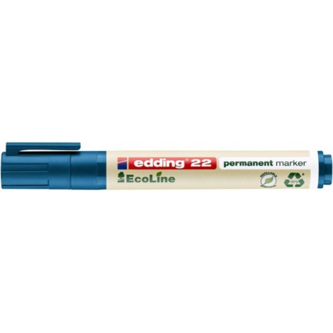 Marker permanentny e-22 EDDING ecoLine, 1-5 mm, niebieski