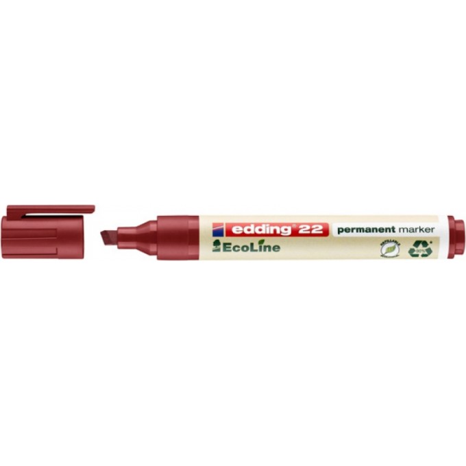 Marker permanentny e-22 EDDING ecoLine, 1-5 mm, czerwony
