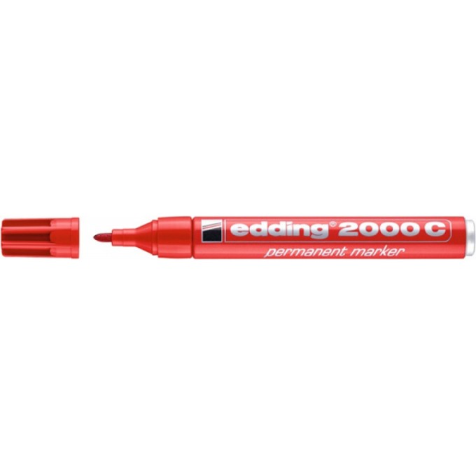 Marker permanentny e-2000c EDDING, 1,5-3 mm, czerwony