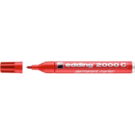 Marker permanentny e-2000c EDDING, 1,5-3 mm, czerwony