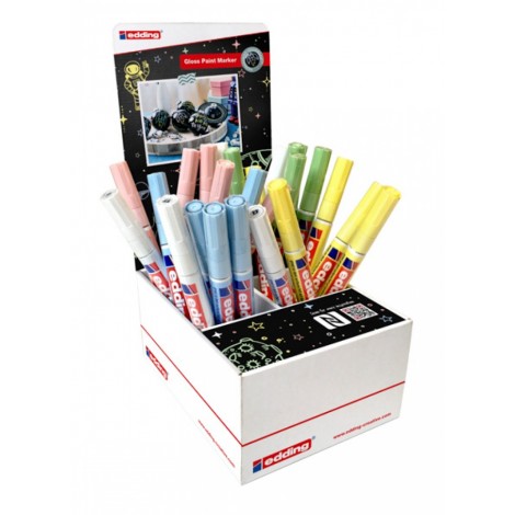 Marker olejowy połyskujący e-751 EDDING, display, 25 szt., mix kolorów