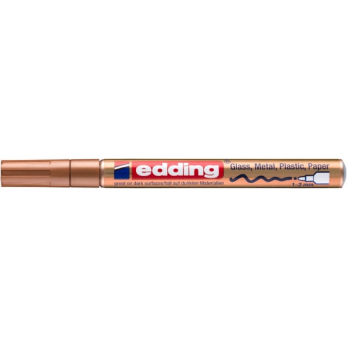 Marker olejowy połyskujący e-751 EDDING, 1-2 mm, miedziany