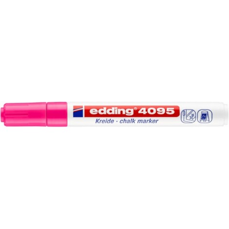 Marker kredowy e-4095 EDDING, 2-3 mm, różowy neonowy