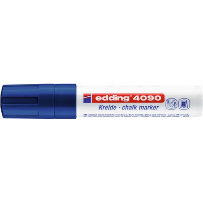 Marker kredowy e-4090 EDDING, 4-15 mm, niebieski